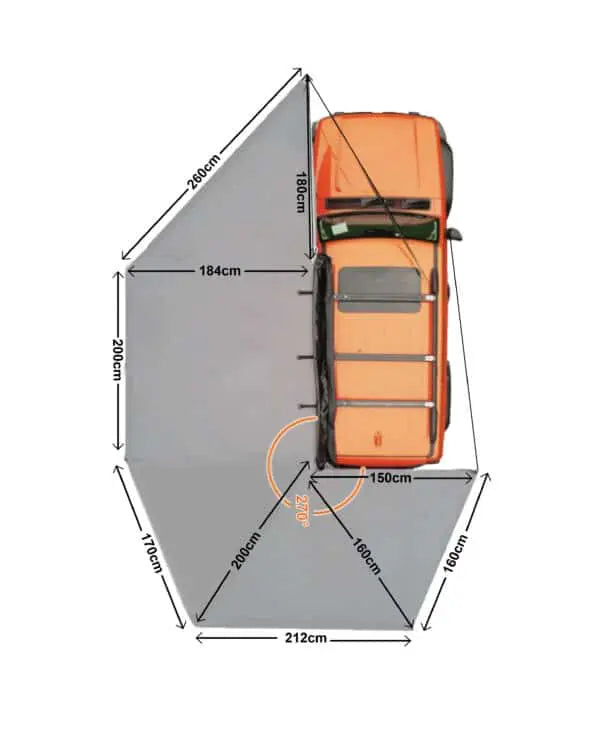 Tuff-Trek SpeedWing MAX - Heavy Duty 270 Awning