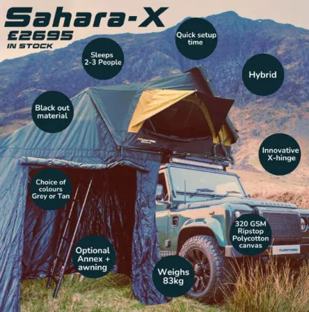 Tuff-Trek Sahara-X - Hybrid Hard Shell Roof Tent