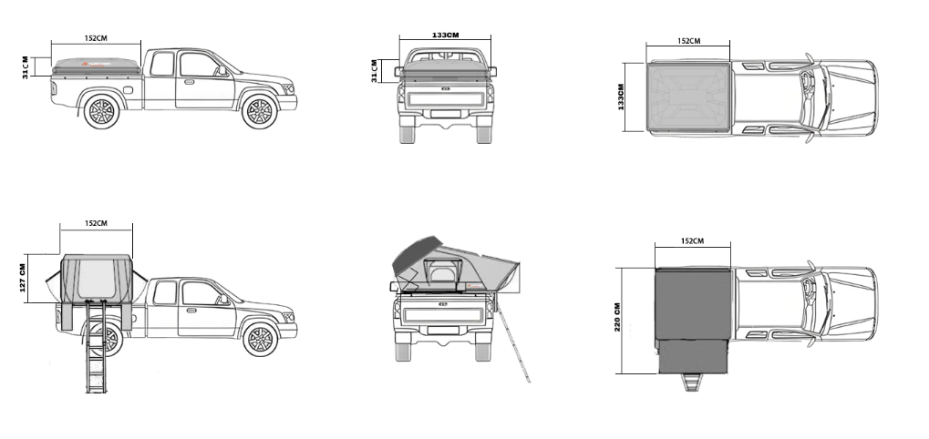 Tuff-Trek Sahara-X - Hybrid Hard Shell Roof Tent